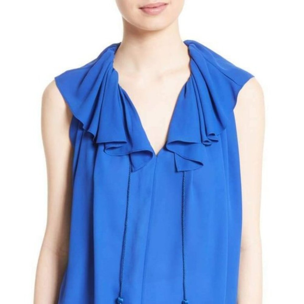Kate Spade Blue Ruffled Top - Picture 3 of 12